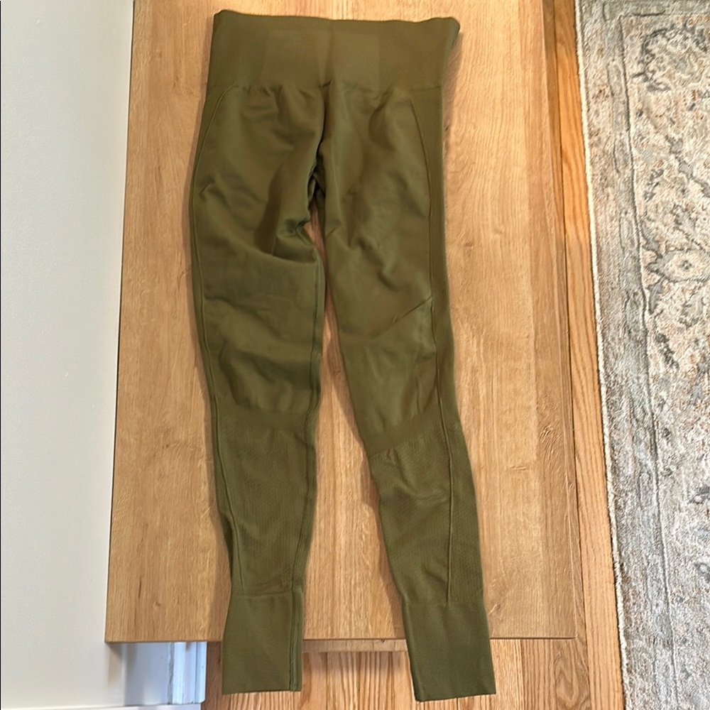NEW Halfdays Olive Green Base Layer Set Leggings Long Sleeve Top Skiing - Picture 9 of 9